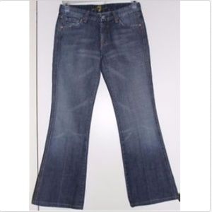 7 For All Mankind A Pocket Blue Boot Cut Sz 28X28